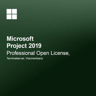 Microsoft Project 2019 Professional Open License, Terminalserver, volymlicens