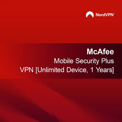 McAfee Mobile Security Plus VPN [Obegränsade enheter, 1 år]