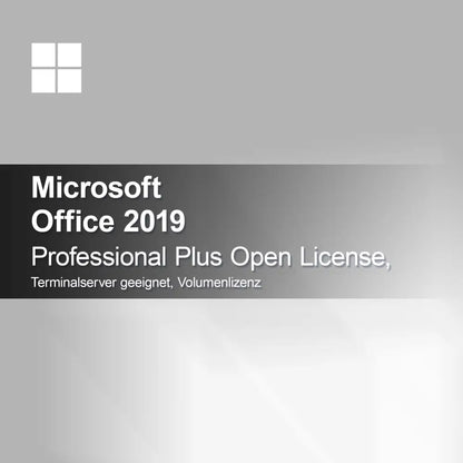 Microsoft Office 2019 Professional Plus Open License, Terminalserver kompatibel, volymlicens