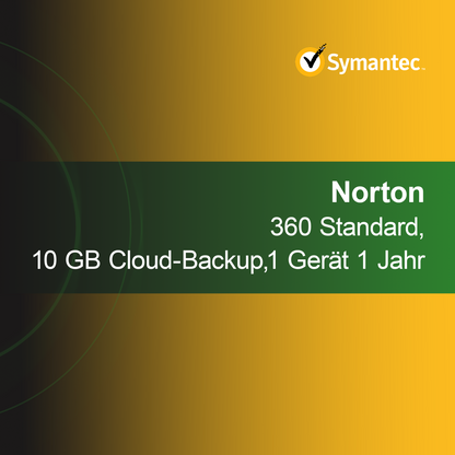 Norton 360 Standard, 10 GB molnbackup, 1 enhet 1 år