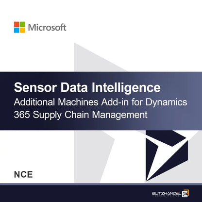 Sensor Data Intelligence Tillägg för Ytterligare Maskiner för Dynamics 365 Supply Chain Management (NCE)